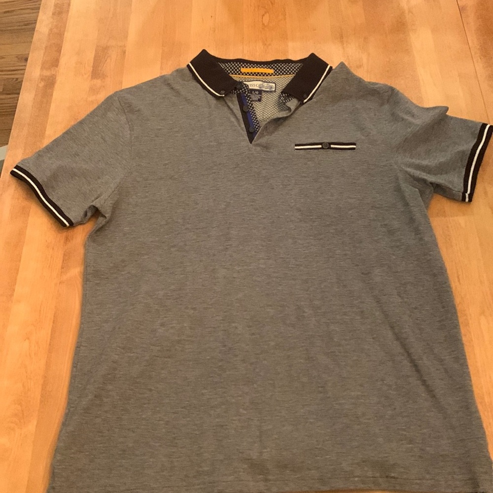 LG Grey Swiss cross polo.